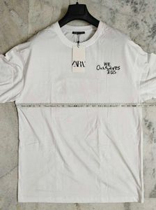 Zara White Graphic T-Shirt