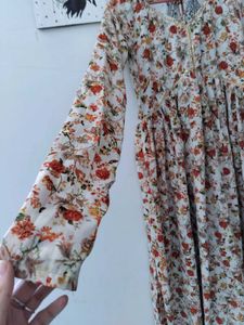 Elegant Floral Print aaliya cut kurti