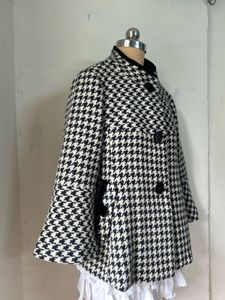 Babydoll Houndstooth Coat