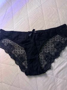 Black Lace Trim Briefs