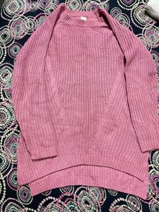 Pink Knit Pullover Sweater
