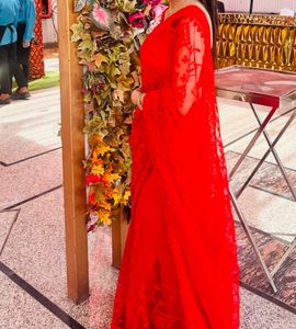 Red Coloured Saree In Excellent Condition