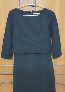 Mango black classic Midi dress