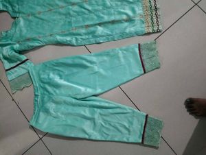 Beautiful stiched paint plazo suit