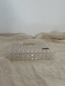 PEARLFIESTA Transparent Structured Handheld Bag