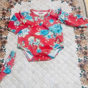 Baby Girl Bodysuit &amp; Headband Set