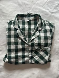 Cozy Green Checkered Pajama Set