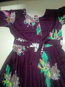 Beautiful Purple Floral Gown
