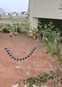 Amethyst Purple &amp; Silver Stone JEWEL SET