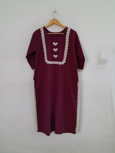 Dark Purple Kurta Set (Women's)