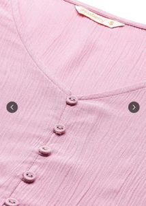 DressBerry Pink Self Design Lace Inserts Flared Sl
