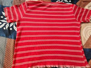 Red and White Striped T-Shirt