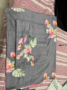 Floral Grey Bedsheet Set