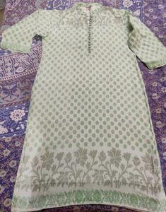 Green Cotton Kurta