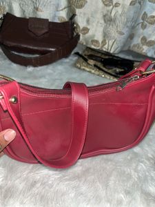Chic Burgundy Hobo Bag