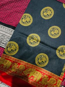 Beautiful Ethnic Saree with Elephant Motif