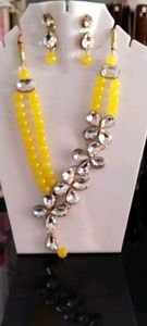 Blue Stone Necklace Set with Earrings