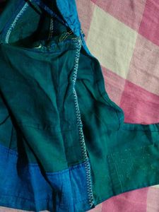 Royal Blue Silk Saree with Gold Border
