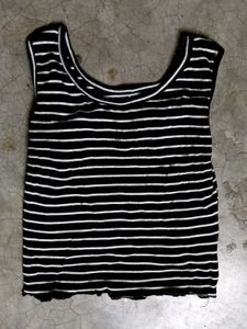 Cute Black & White Striped Tank Top