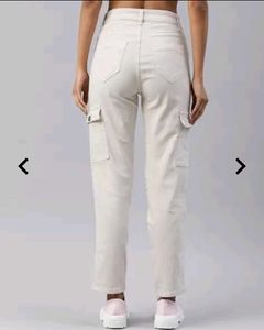 Cream Cargo Pants