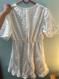 Zara White Eyelet Dress