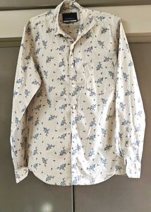 Men's Floral Print Button-Down Shirt