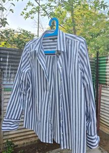 Classic Striped Button-Up Shirt
