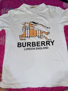Burberry London White Graphic T-Shirt