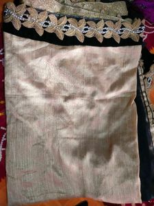 Elegant Beige Saree with Embellished Border