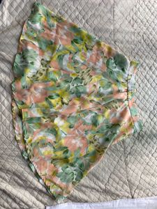 Floral Print Flared Skirt