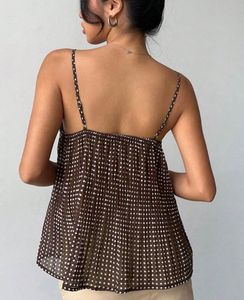 Polka dot savana brown top