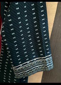 W Brand Stylish Black &amp; Red Kurta