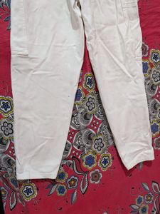 White Paperbag Waist Pants