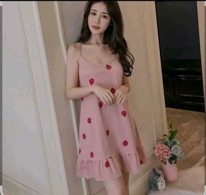 Cute Strawberry Print Dress