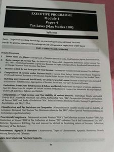 Tax Laws - Executive Programme Book