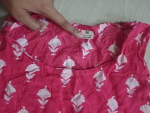 Stylish Pink Printed Kurta