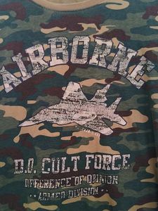 Olive Green Military Print Tshirt