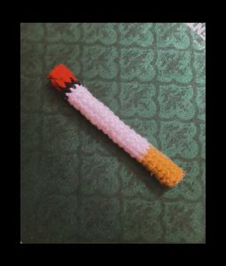 Handmade Crochet Cigarette Keychain/Ornament