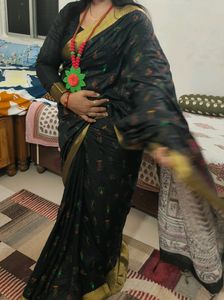 Mandala Art Thread Embroidery Saree