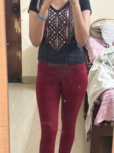 Stylish Maroon Leggings/Pants