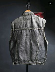 Men's Black Denim Vest / Rare / new condition