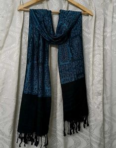Stylish Teal & Black Paisley Scarf
