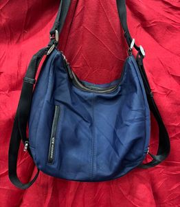 Mandarina Duck Navy Nylon Crossbody Bag