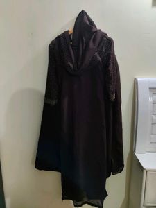 Elegant Brown Handwork Kurta set with Embellishmen