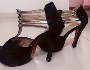 Black Heels with Straps ( 3-5 inches heel