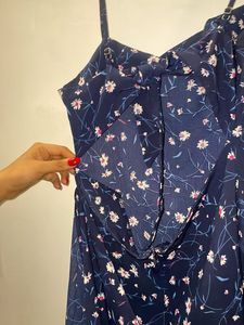 Navy Floral Mini Dress