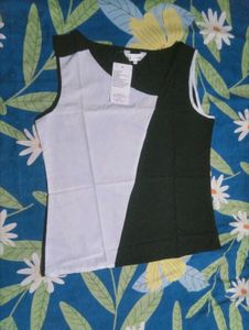 Stylish Sleeveless Colorblock Top
