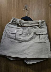 Khaki Skort with Pockets