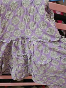 Purple Floral Print Dress