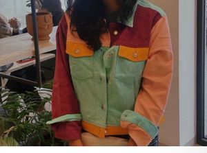 Color Block Button-Up Jacket